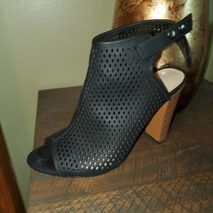 Gently Used Black Peep Toe Heels